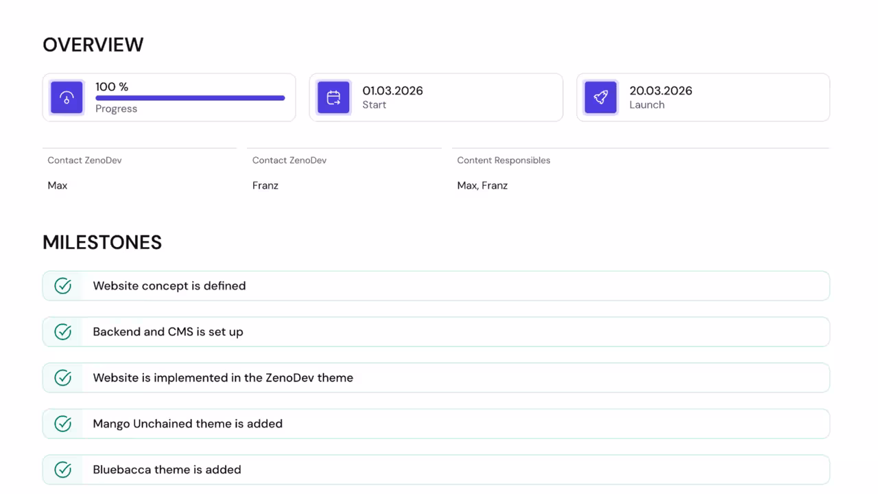 Example project site